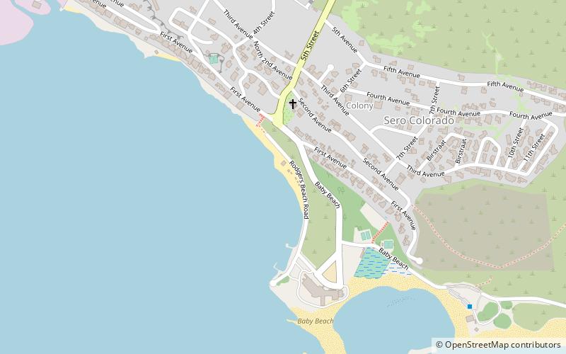 rodgers beach san nicolaas location map
