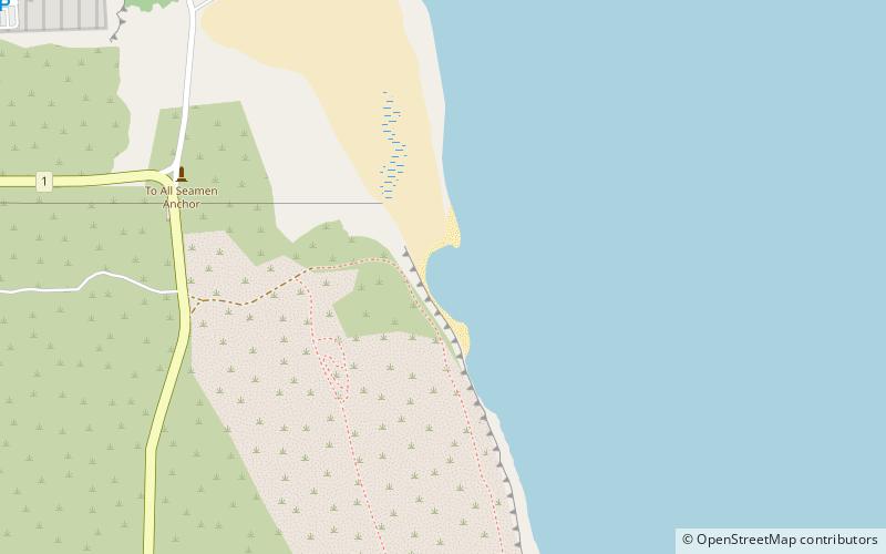 bachelors beach san nicolaas location map