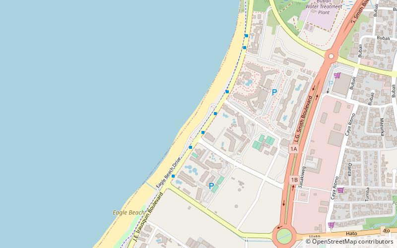 eagle beach aruba location map