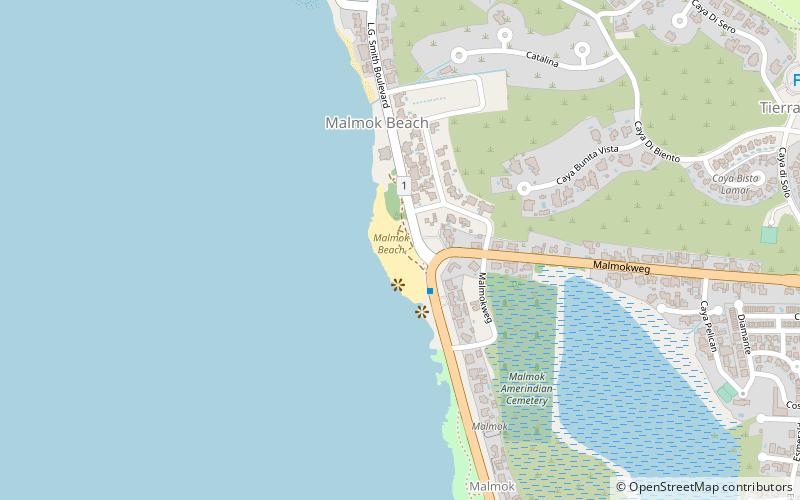 Malmok Beach location map