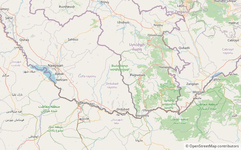 Zangezur Mountains location map