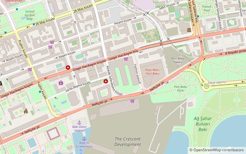 Port Baku Towers location map