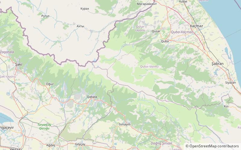 Khinalig location map