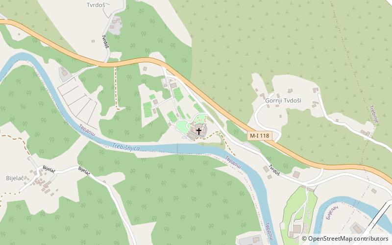 Tvrdoš Monastery location map