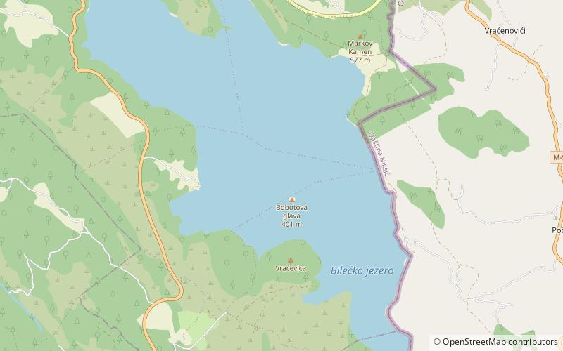 Bileća Lake location map