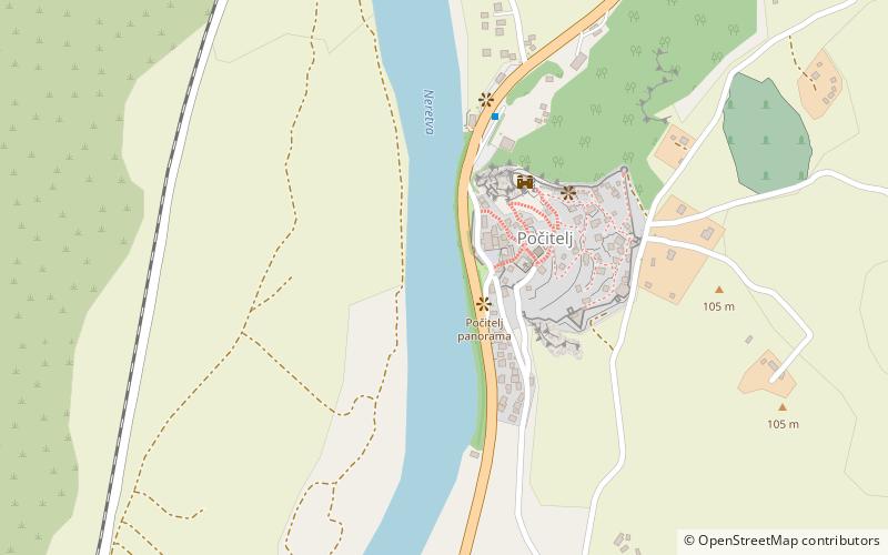 Forteresse de Počitelj location map