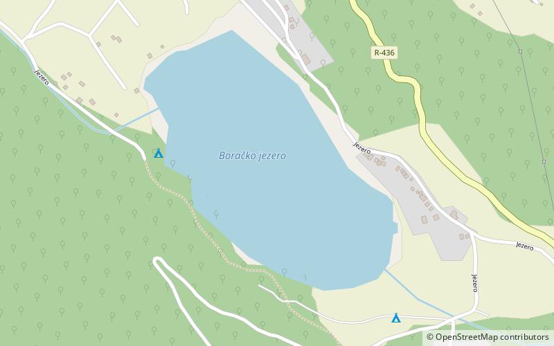 Boračko jezero location map