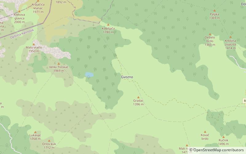gvozno lake location map