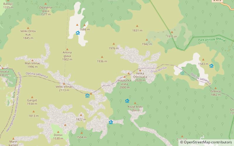 crvenjak lake jablanica location map