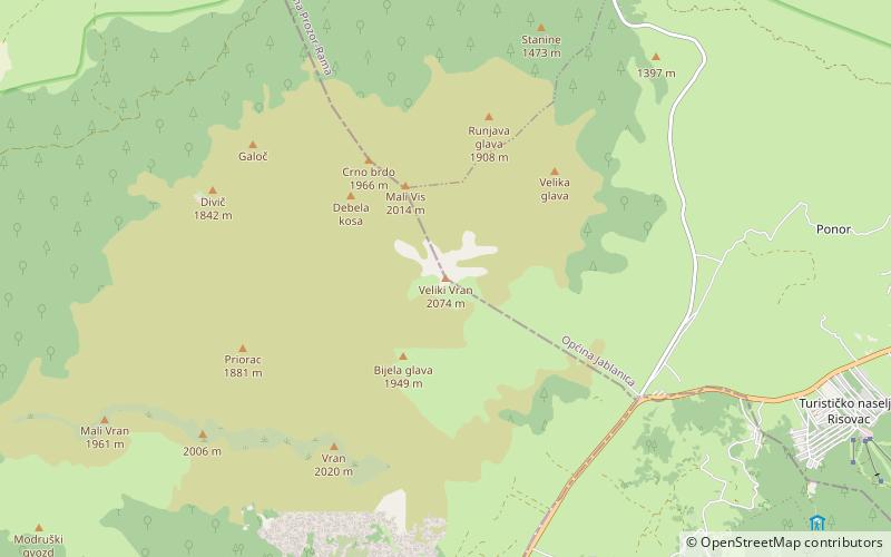 Veliki Vran location map