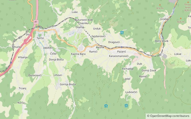 Kovač planina location map