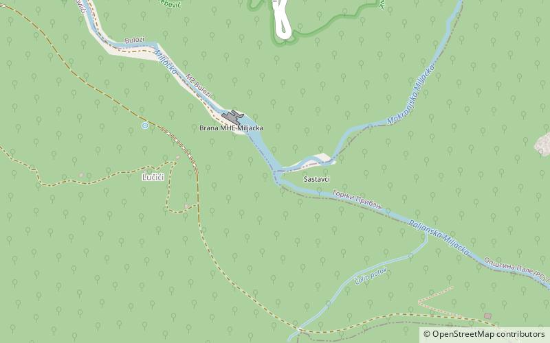 Mokranjska Miljacka wellspring cave location map