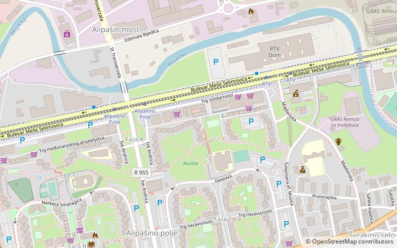 Žrtvama agresije na BIH location map