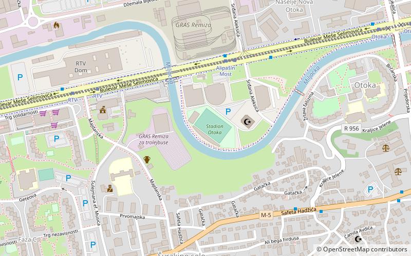 Otoka-Stadion location map