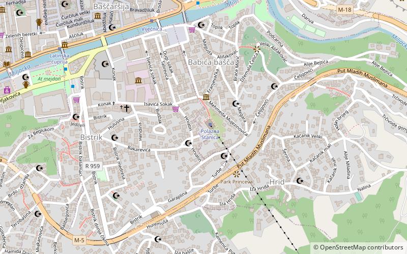 Sarajevo cable car location map