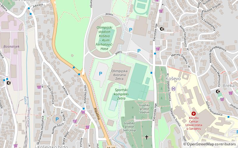 Zetra Olympic Hall location map