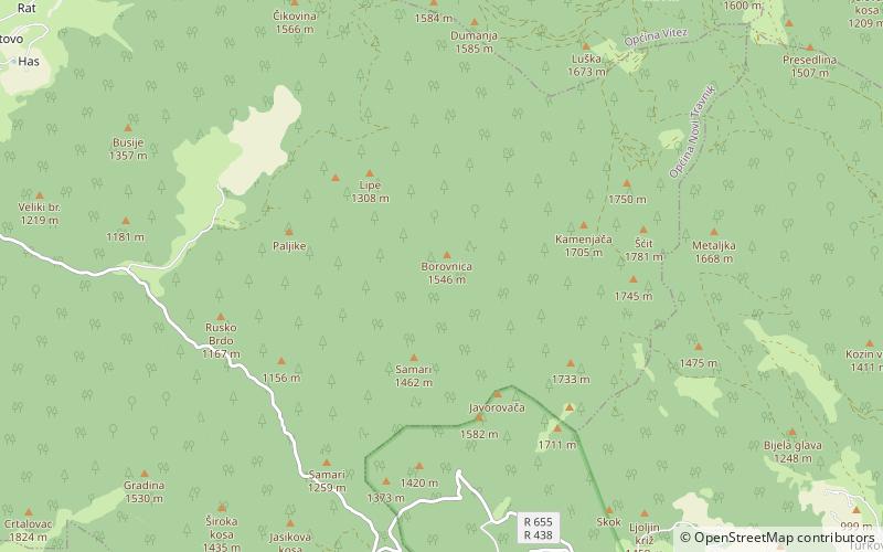 Vranica location map