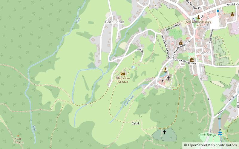 Glamoč Fortress location map