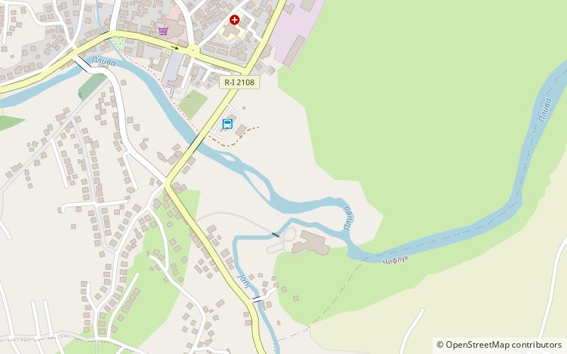 Glogovac monastery location map