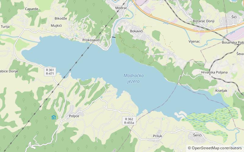 Modrac Lake location map