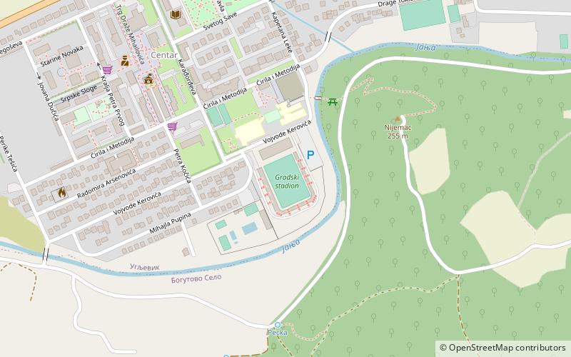 stadion miejski ugljevik location map