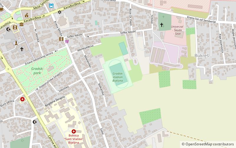 bijeljina city stadium location map