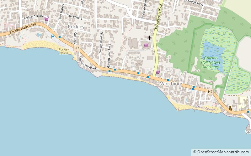 worthing beach bridgetown location map
