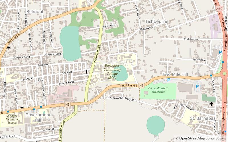 Barbados Community College location map