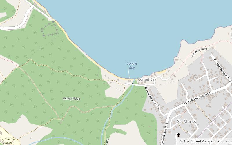 consett bay beach conset bay location map