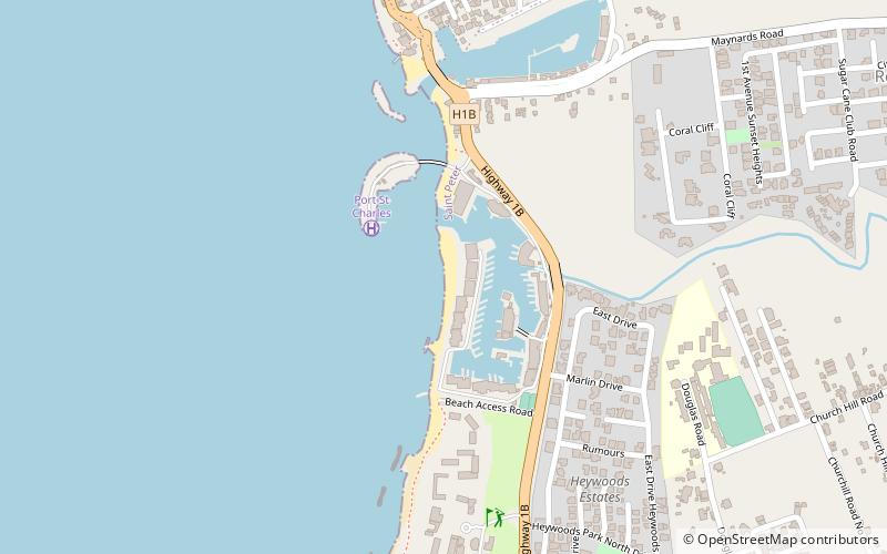 Heywoods Beach location map