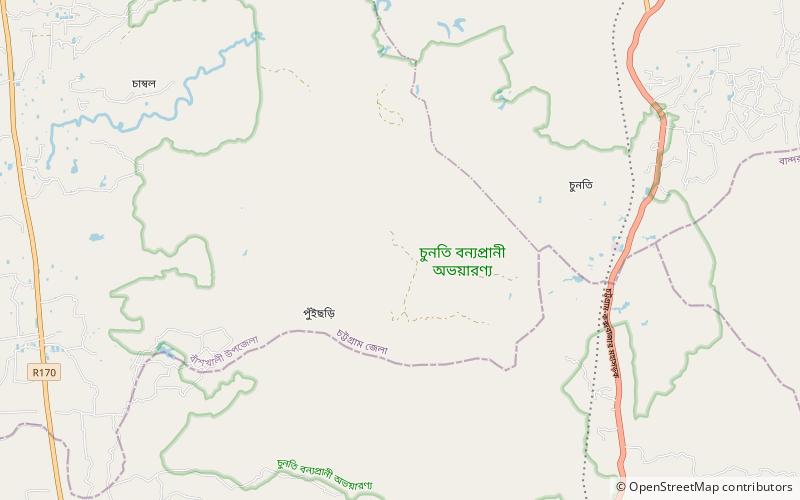 Chunati Wildlife Sanctuary location map