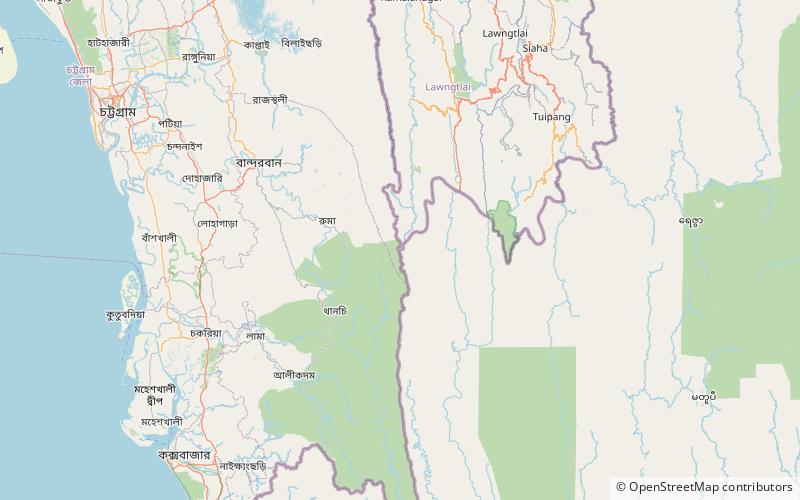 Bangladesh–Myanmar border location map