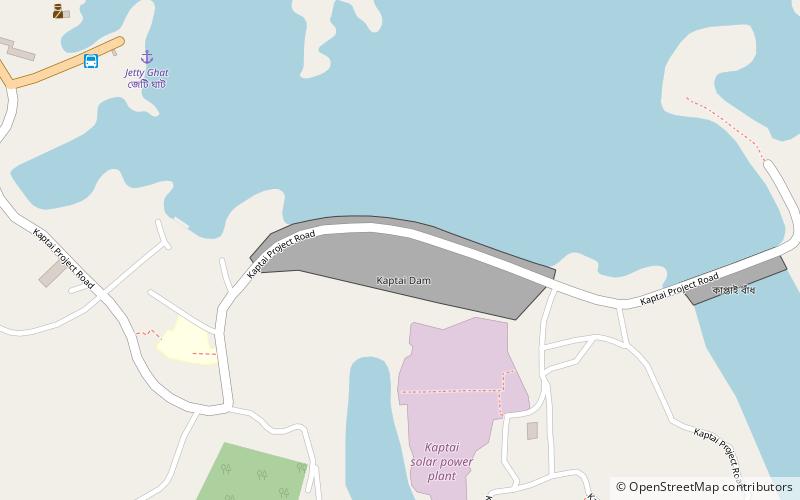Kaptai Dam location map