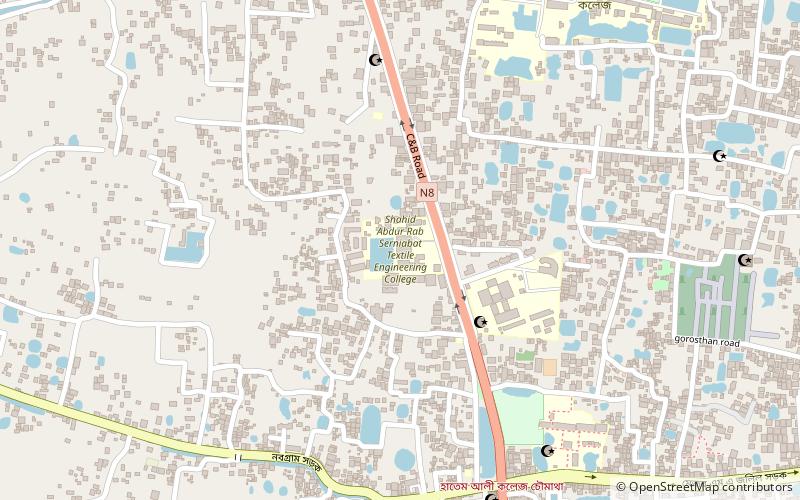 Shaheed Abdur Rab Serniabat Textile Engineering College location map