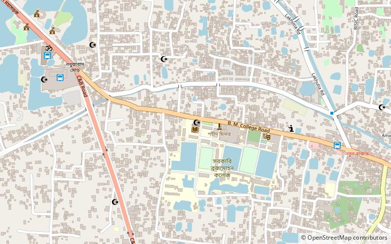 Brojomohun College location map