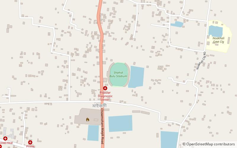 shaheed bulu stadium location map