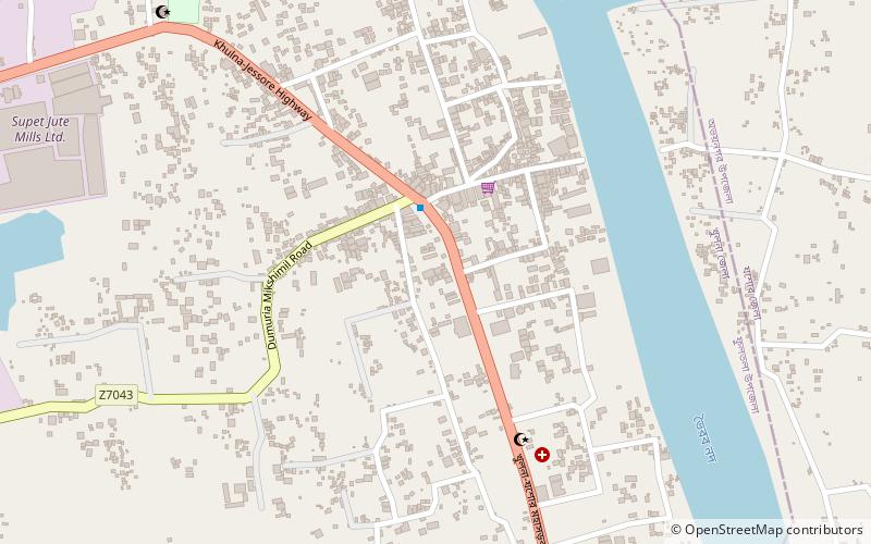 damodar union abhaynagar upazila location map