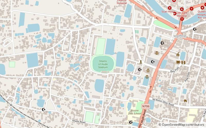 shamsul huda stadium jessore location map