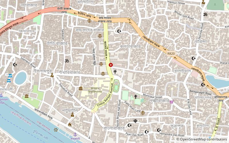 st thomas church dhaka location map