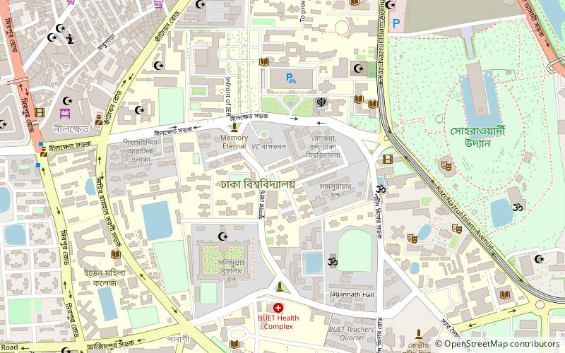 Université de Dacca location map