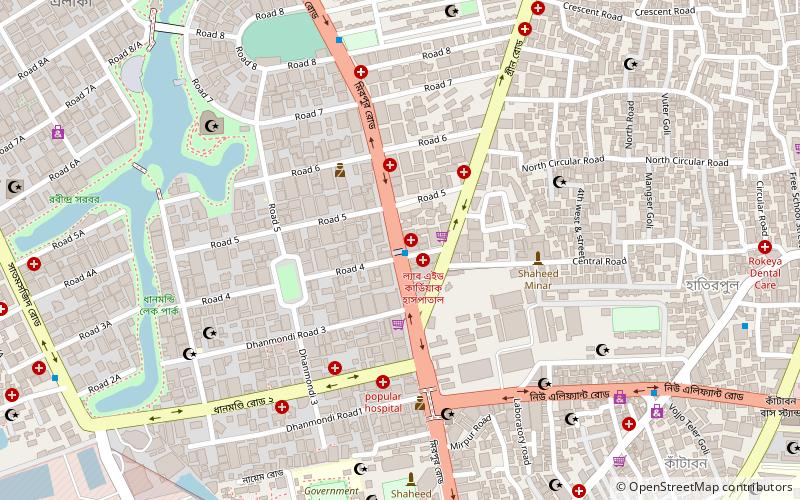 dhanmondi road 3 dhaka location map