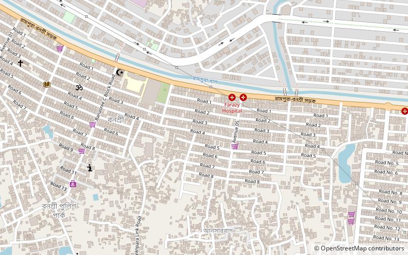 banasree daca location map