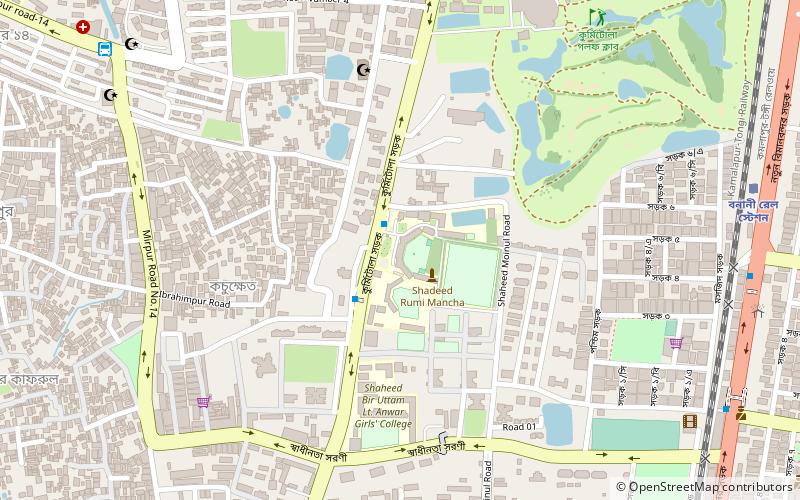 adamjee cantonment college dhaka location map