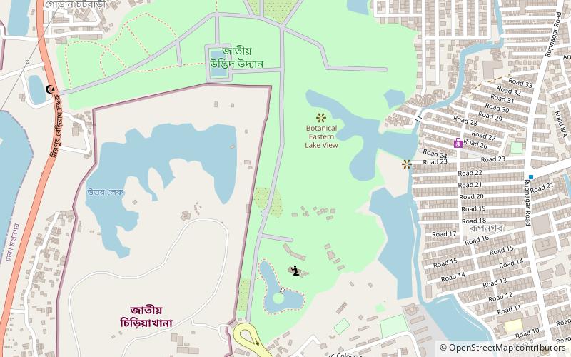 National Botanical Garden - jatiya udbhida udyana location map