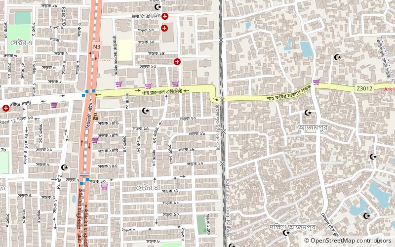 uttara model town dhaka location map