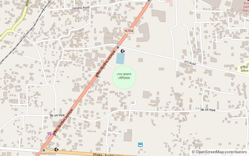 kushtia stadium location map