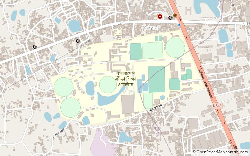 bangladesh krira shikkha protishtan location map