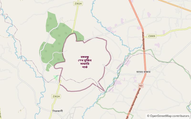 Bangabandhu Sheikh Mujib Safari Park location map
