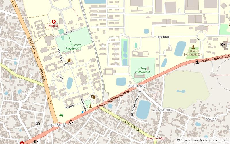 Rajshahi University School location map