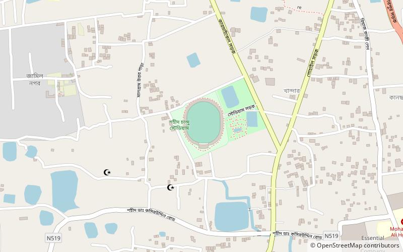 Shaheed Chandu Stadium location map